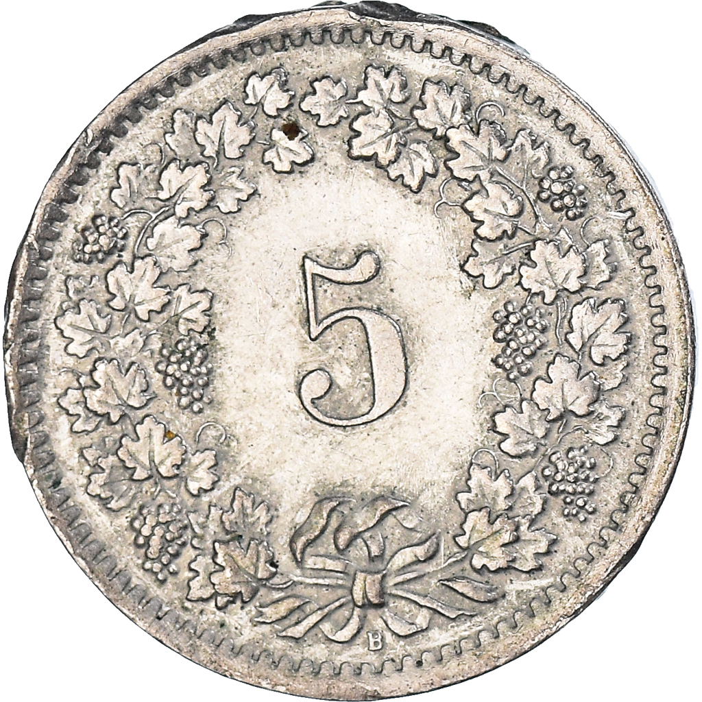 Moneda, Suiza, 5 Rappen, 1966