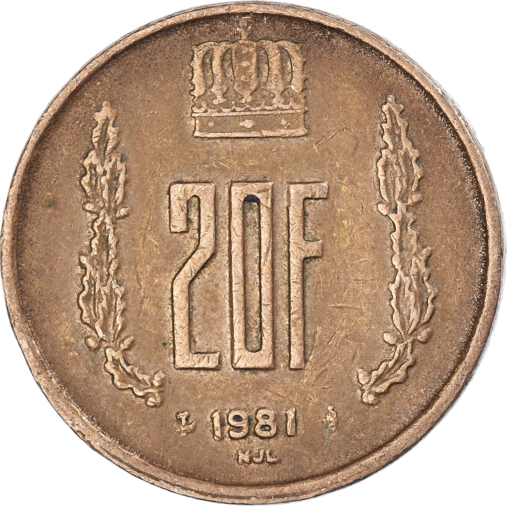 Coin, Luxembourg, 20 Francs, 1981