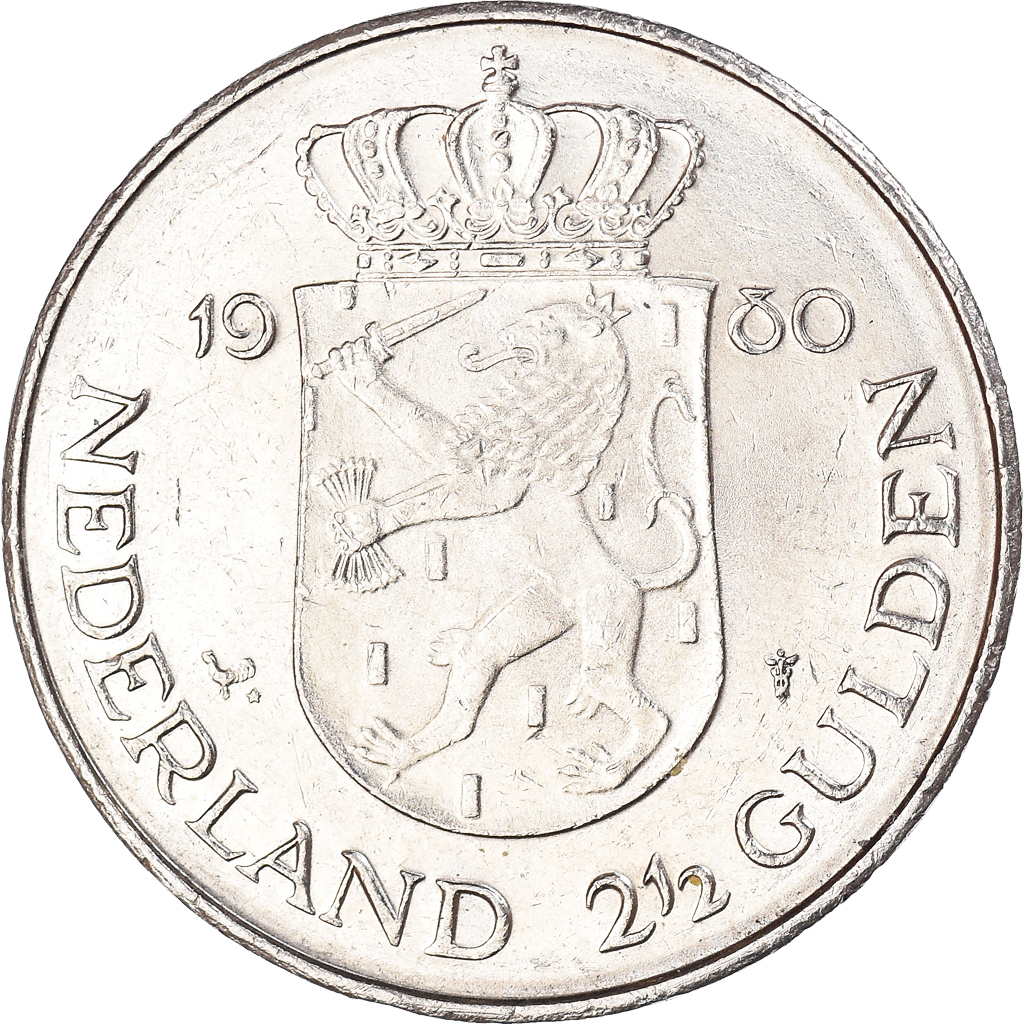 Coin, Netherlands, 2-1/2 Gulden, 1980