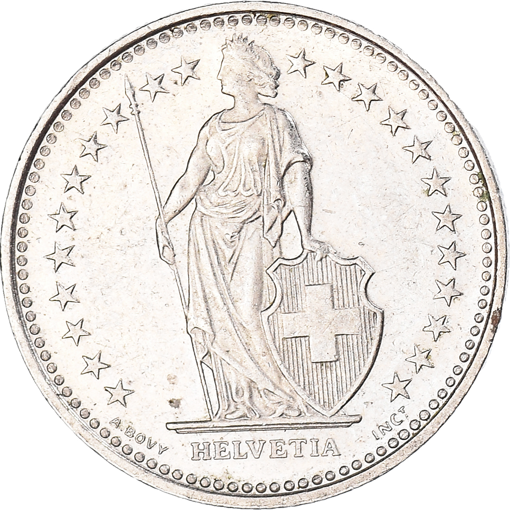 Moneda, Suiza, 1/2 Franc, 1990