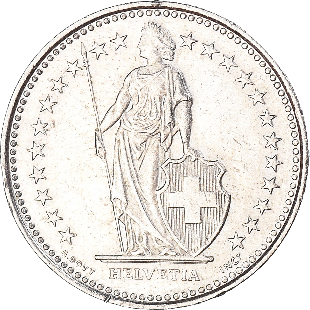 Moneda, Suiza, 1/2 Franc, 1984