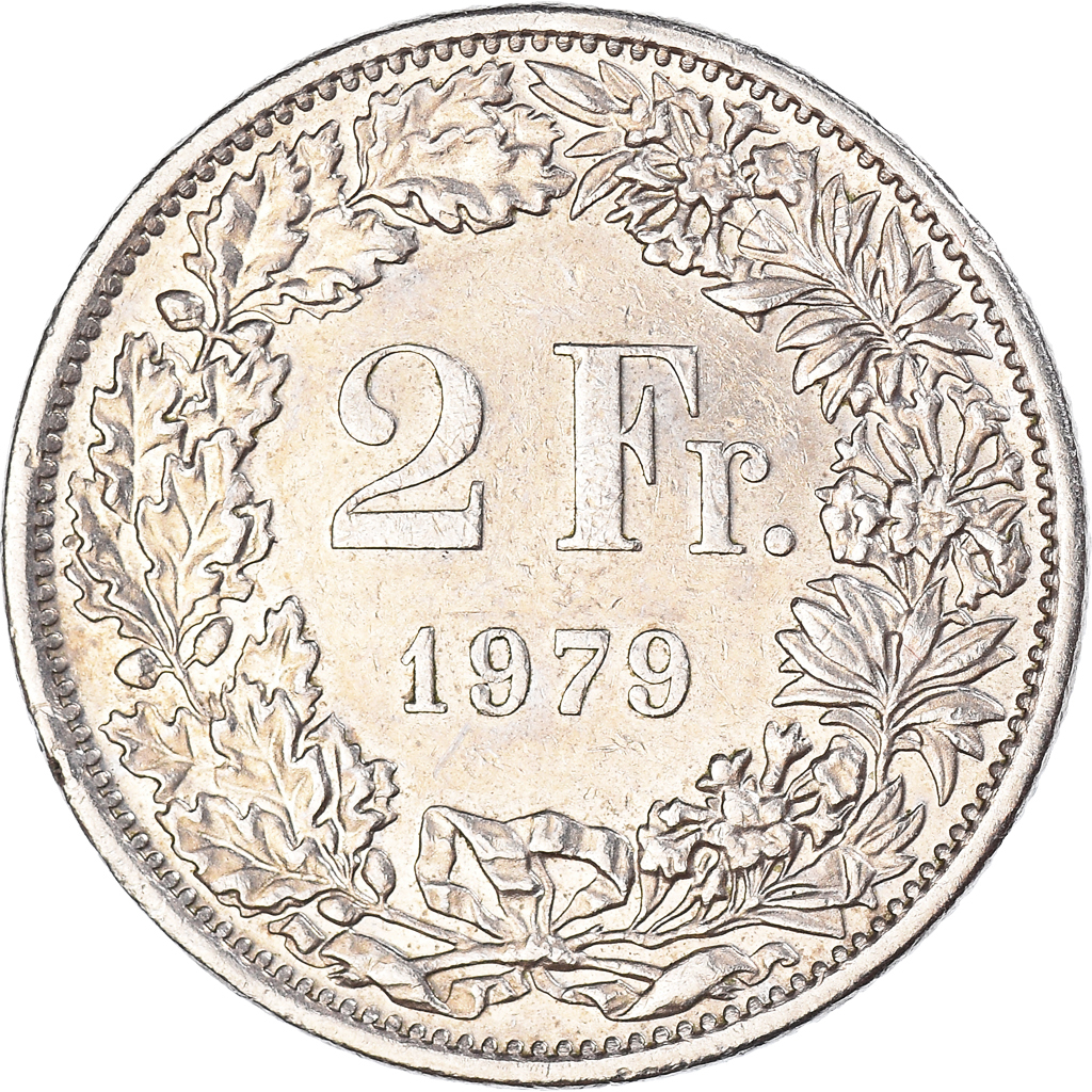 Moneda, Suiza, 2 Francs, 1979