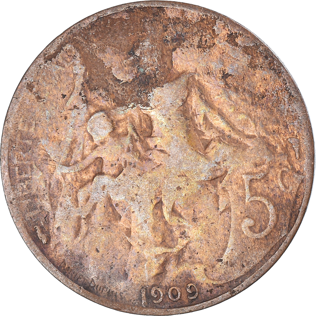 Moneda, Francia, 5 Centimes, 1909
