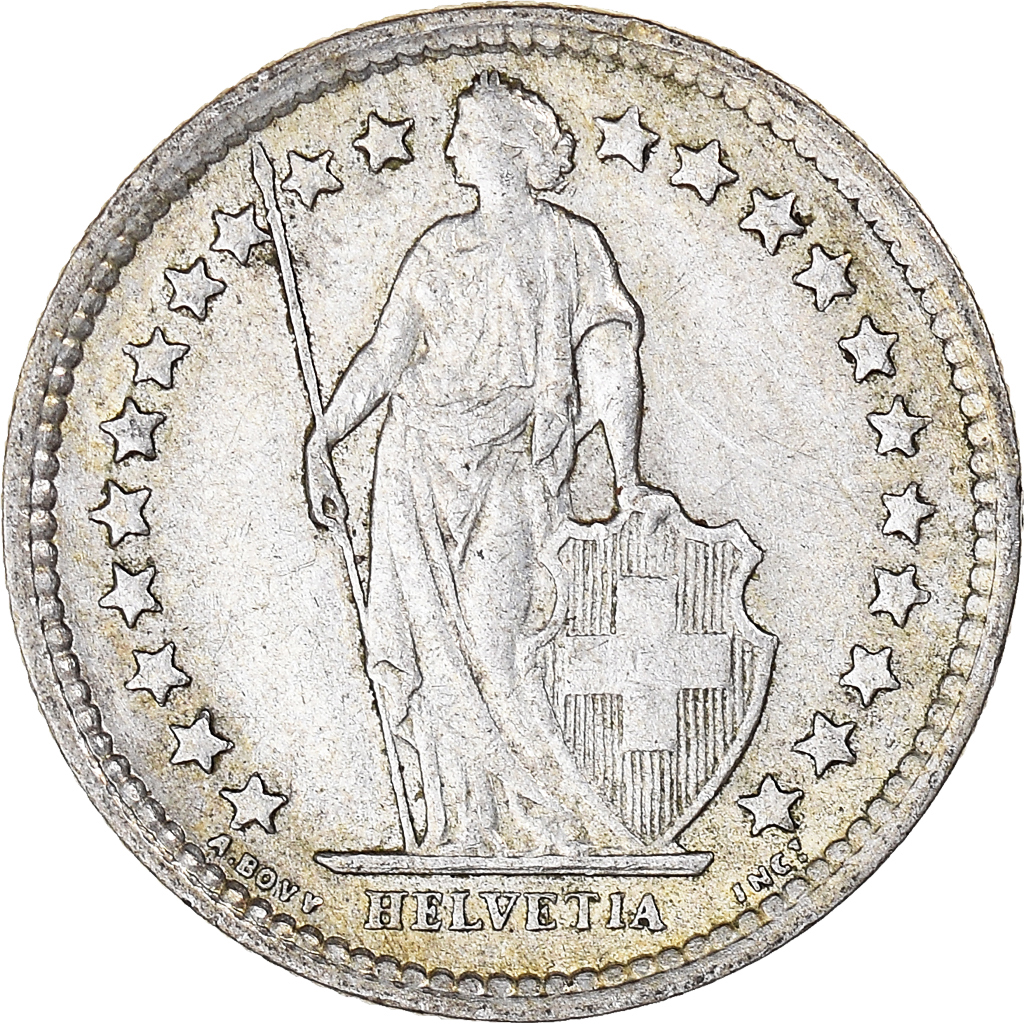 Moneda, Suiza, 1/2 Franc, 1959