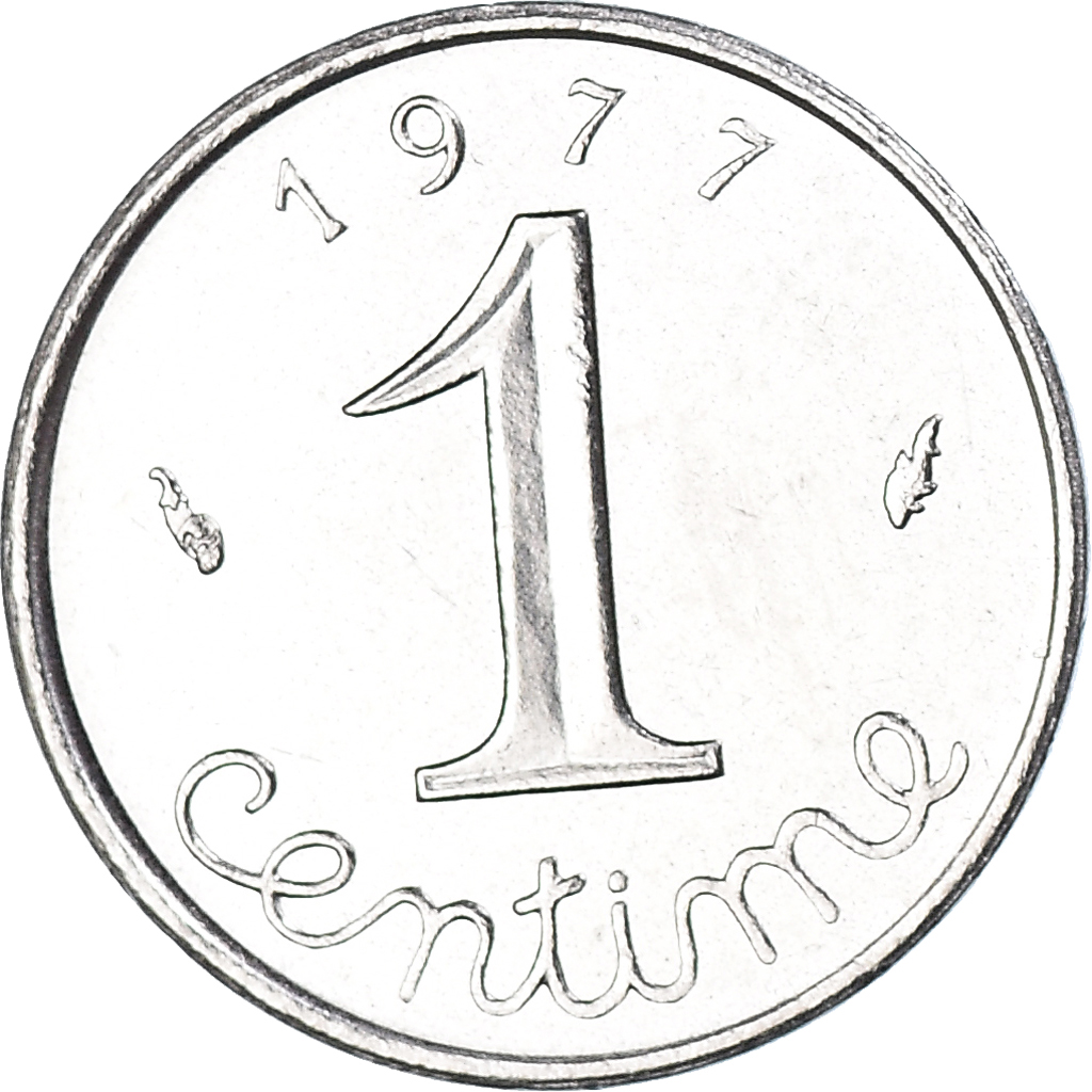 Moneda, Francia, Centime, 1977
