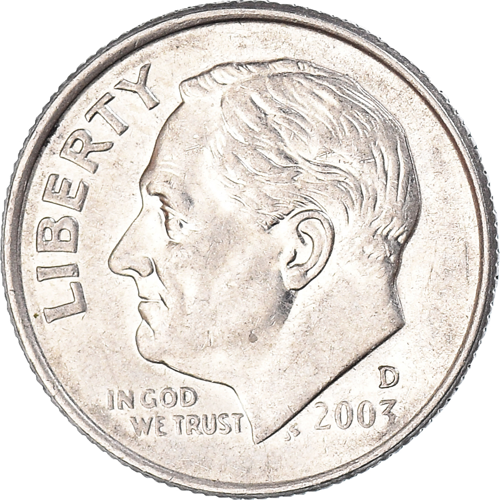 Moneda, Estados Unidos, Dime, 2003