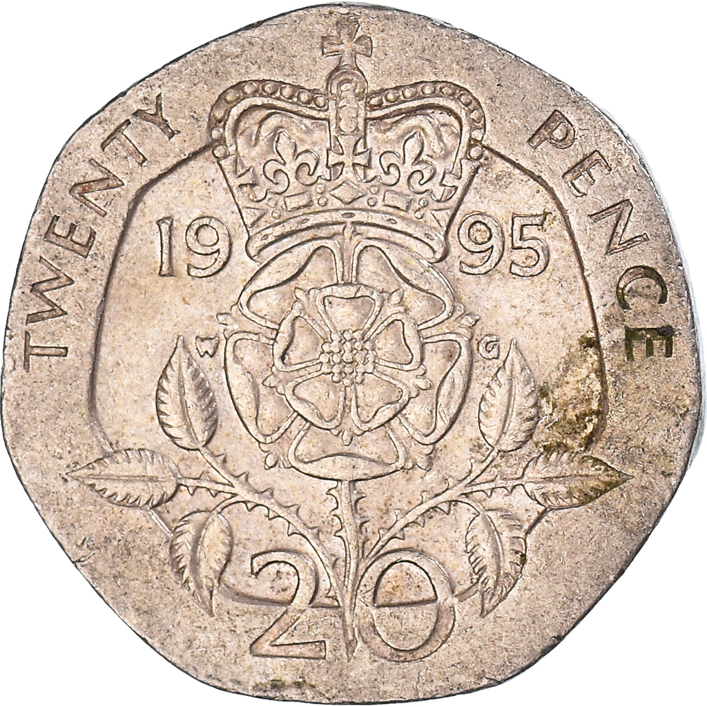 Moneda, Gran Bretaña, 20 Pence, 1995