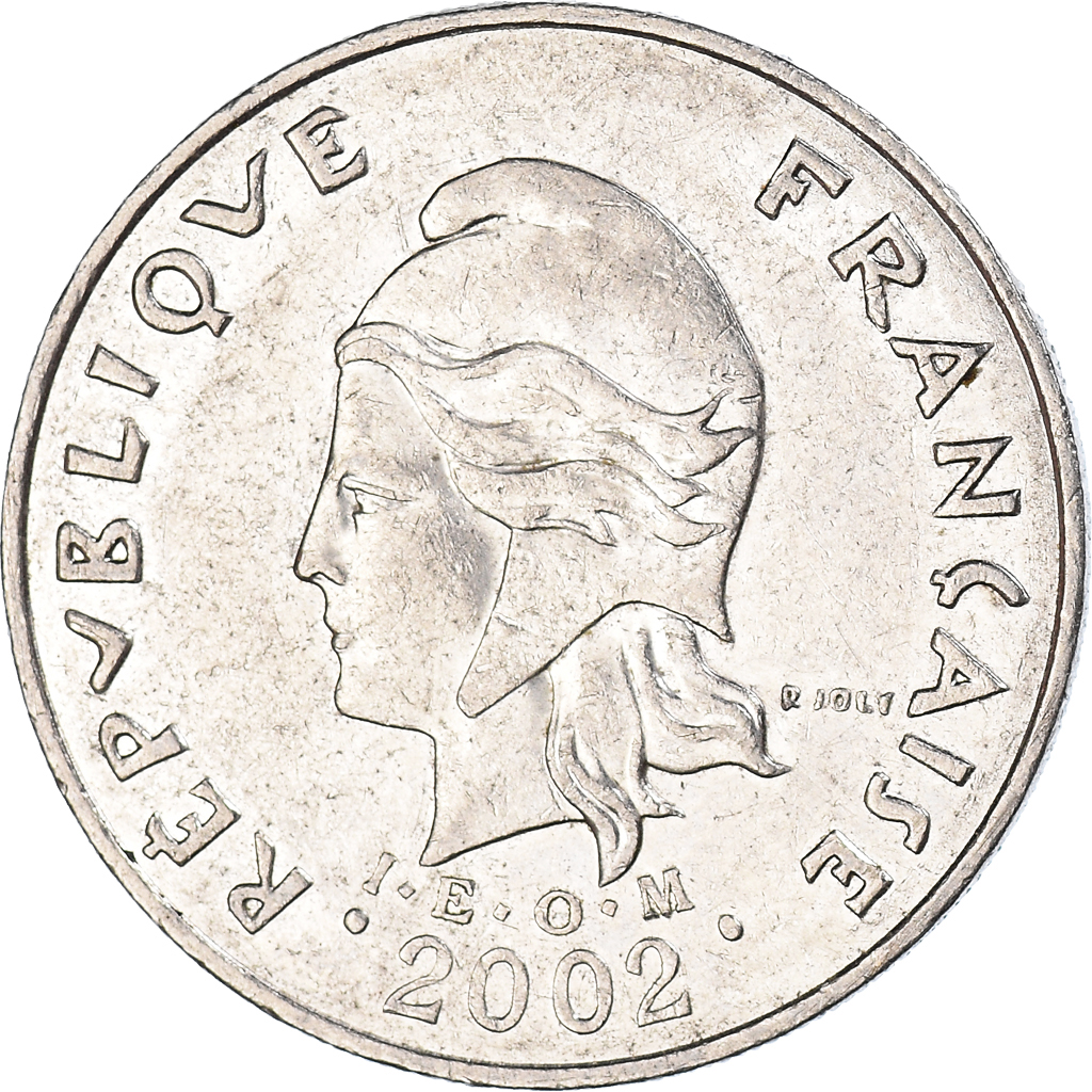 Moneda, Nueva Caledonia, 20 Francs, 2002