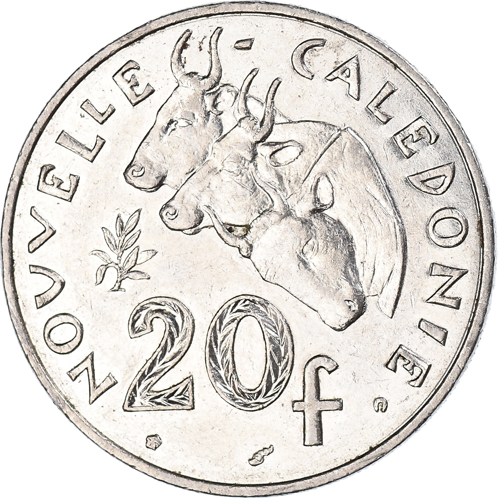 Moneda, Nueva Caledonia, 20 Francs, 2002