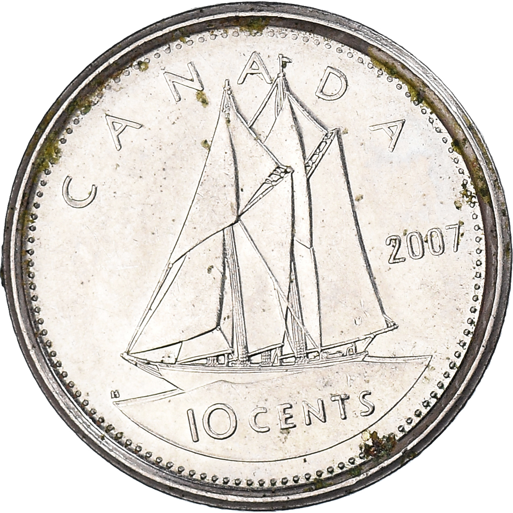 Moneda, Canadá, 10 Cents, 2007