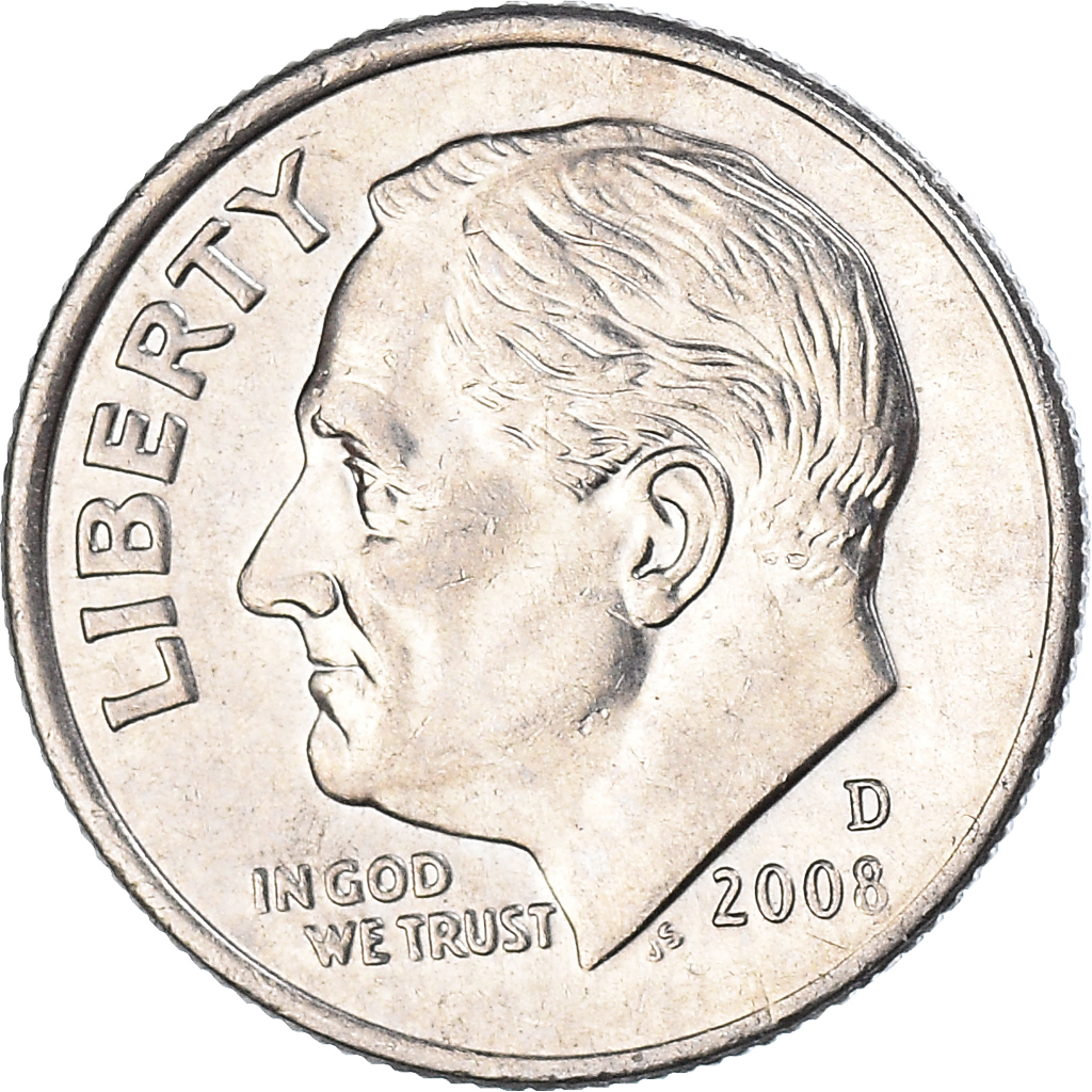 Moneda, Estados Unidos, Dime, 2008