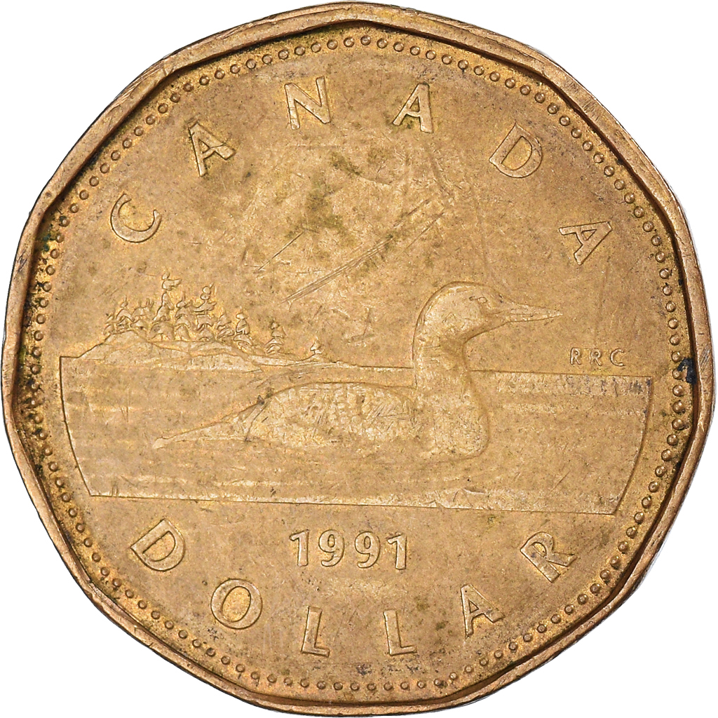 Moneda, Canadá, Dollar, 1991