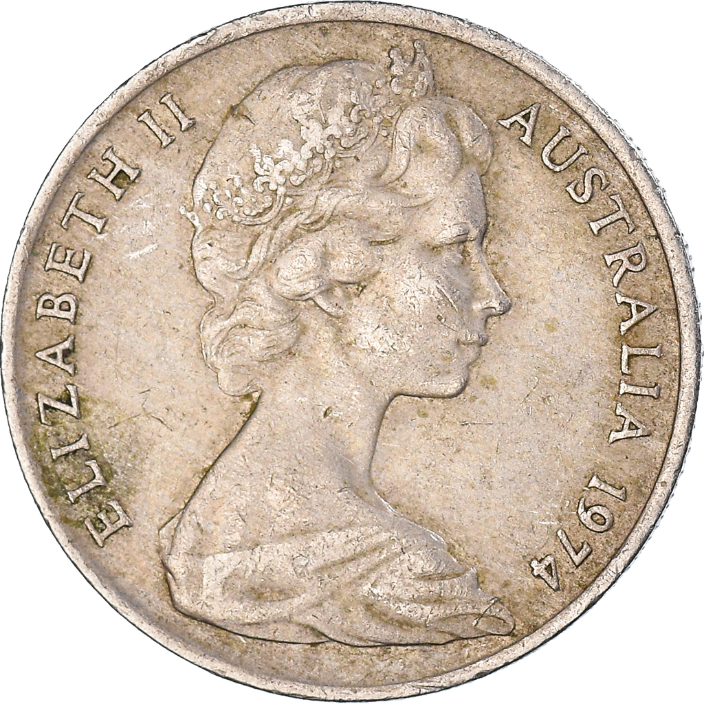 Moneda, Australia, 10 Cents, 1974