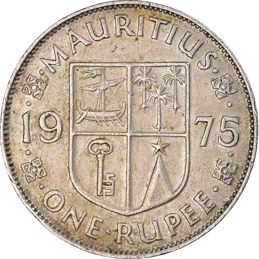 Moneda, Mauricio, Rupee, 1975