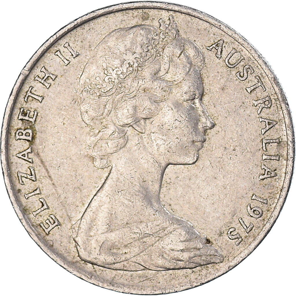 Moneda, Australia, 10 Cents, 1975