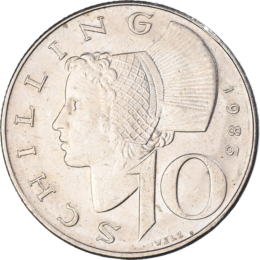 Moneda, Austria, 10 Schilling, 1983