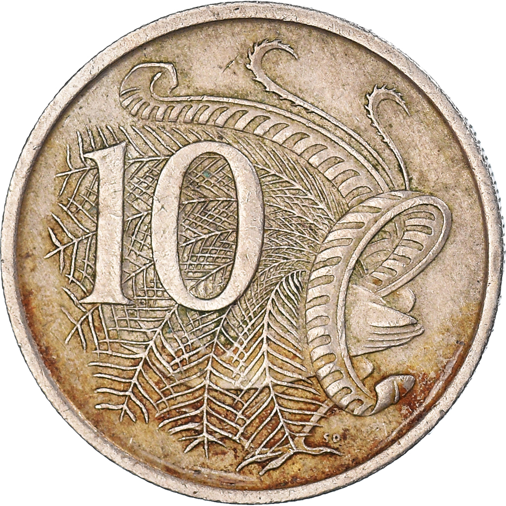 Moneda, Australia, 10 Cents, 1966