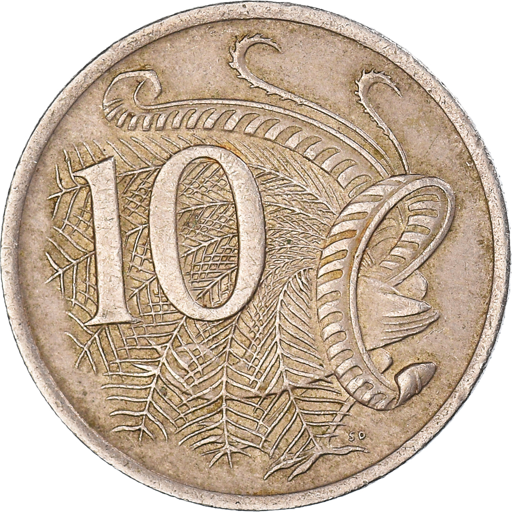 Moneda, Australia, 10 Cents, 1976