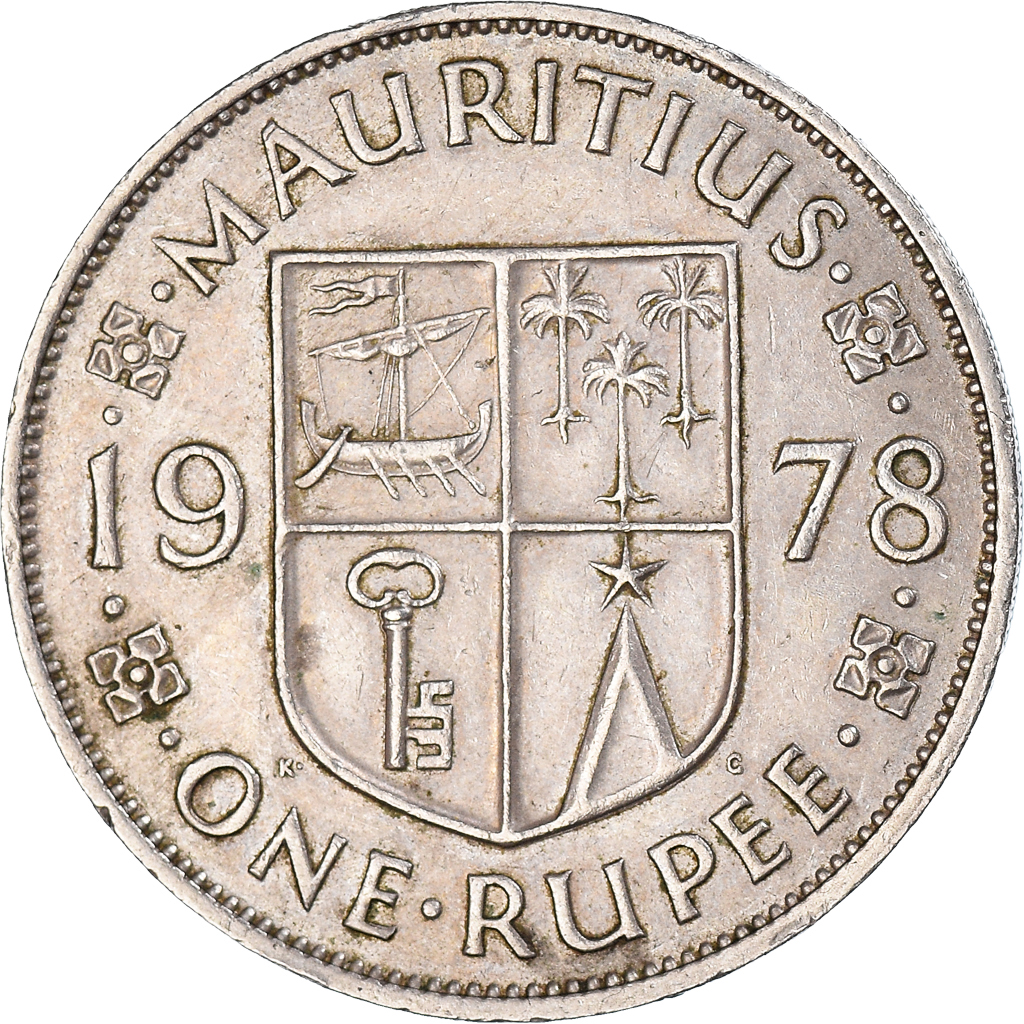 Moneda, Mauricio, Rupee, 1978