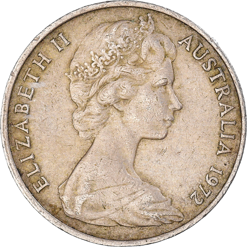 Moneda, Australia, 20 Cents, 1972
