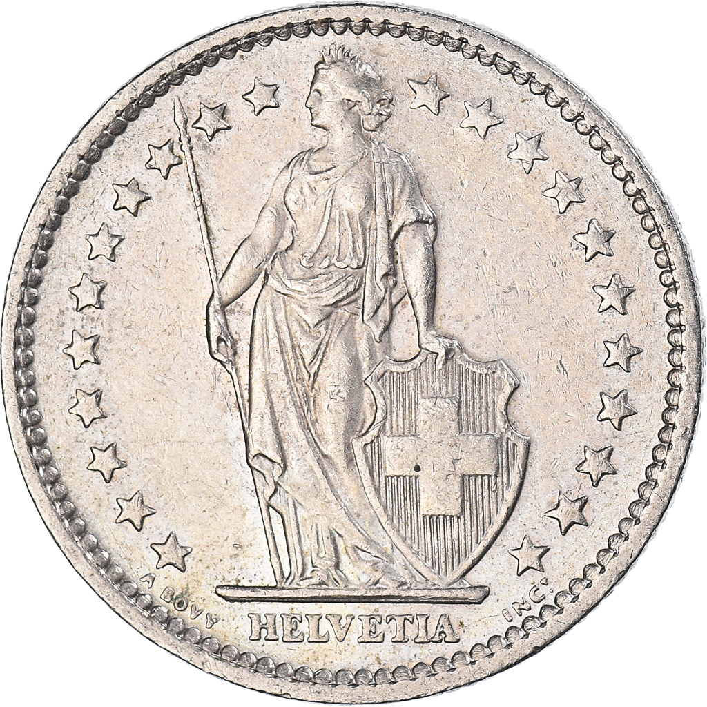Moneda, Suiza, 2 Francs, 1974
