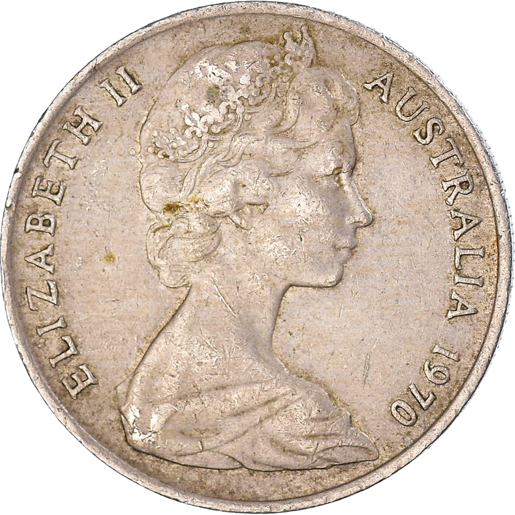 Moneda, Australia, 10 Cents, 1970