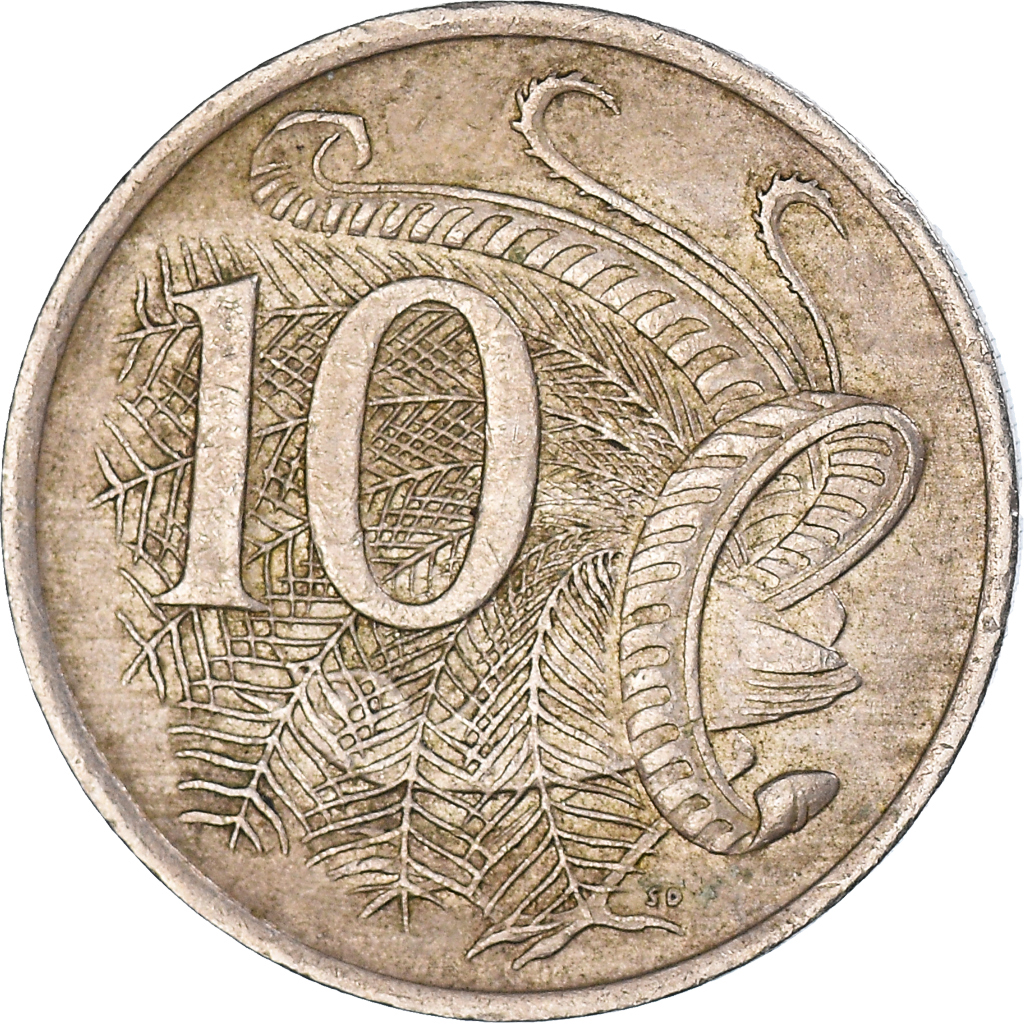 Moneda, Australia, 10 Cents, 1970