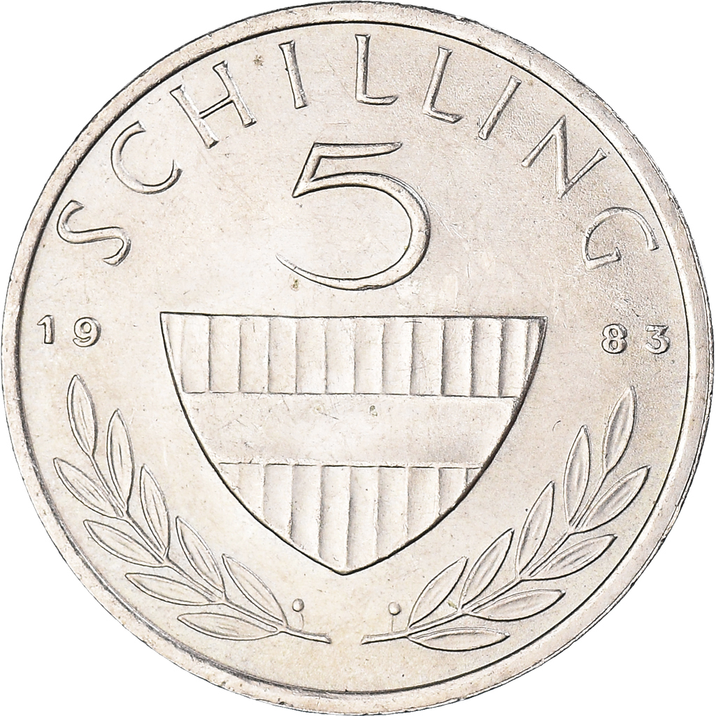 Moneda, Austria, 5 Schilling, 1983