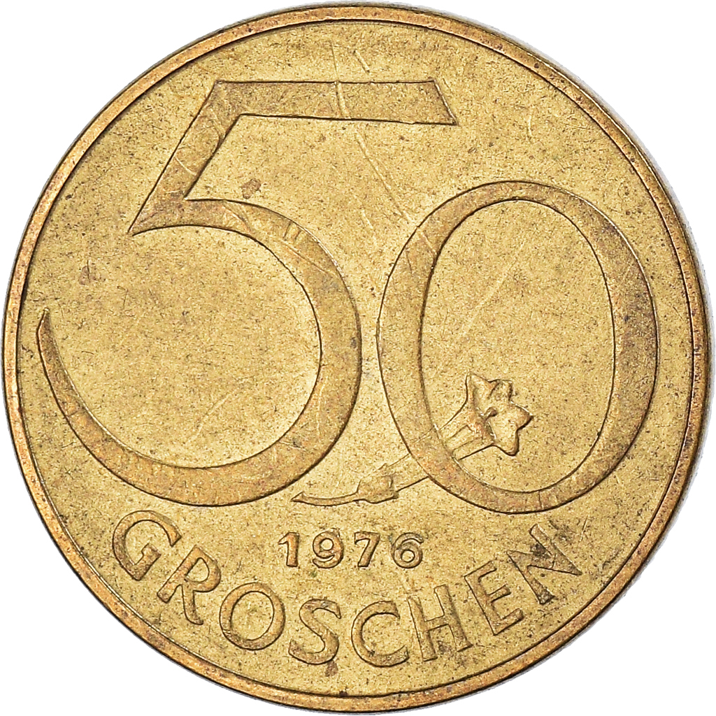 Coin, Austria, 50 Groschen, 1976
