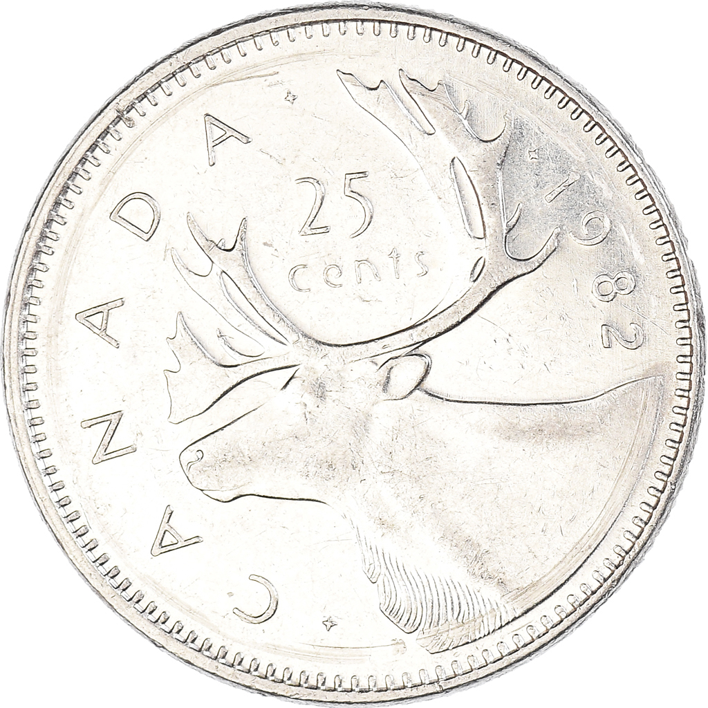 Coin, Canada, 25 Cents, 1982