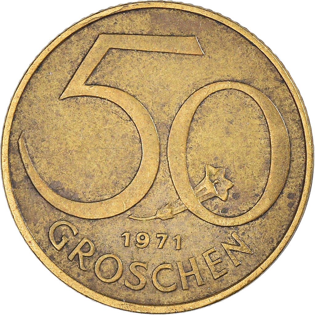Moneda, Austria, 50 Groschen, 1971