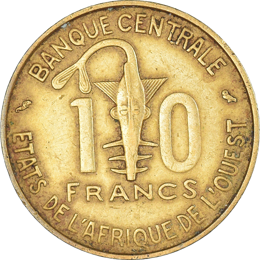 Moneda, Estados del África Occidental, 10 Francs, 1971
