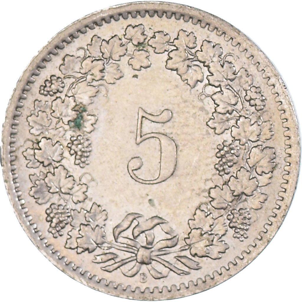 Moneda, Suiza, 5 Rappen, 1968