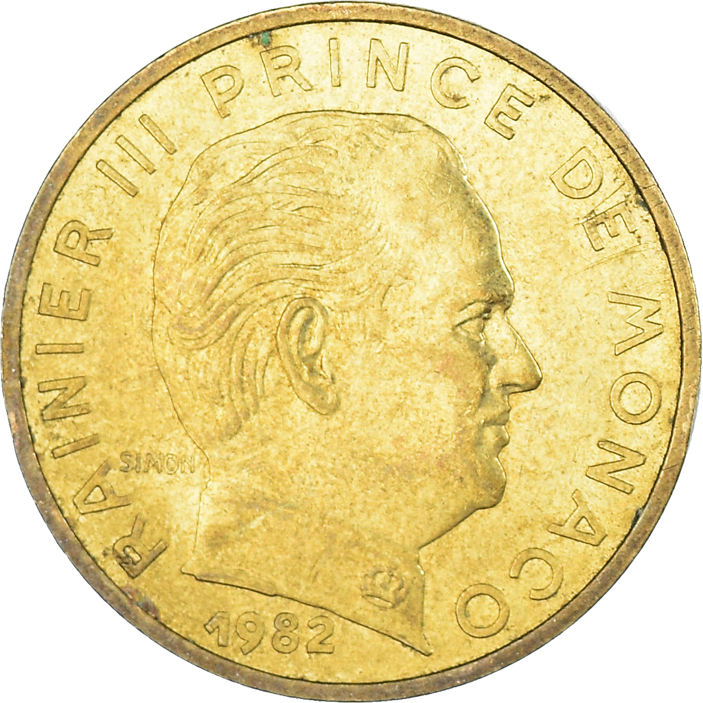 Moneda, Mónaco, 10 Centimes, 1982