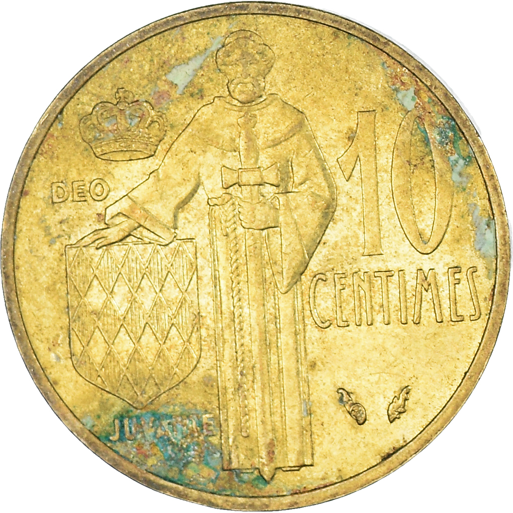 Moneda, Mónaco, 10 Centimes, 1982