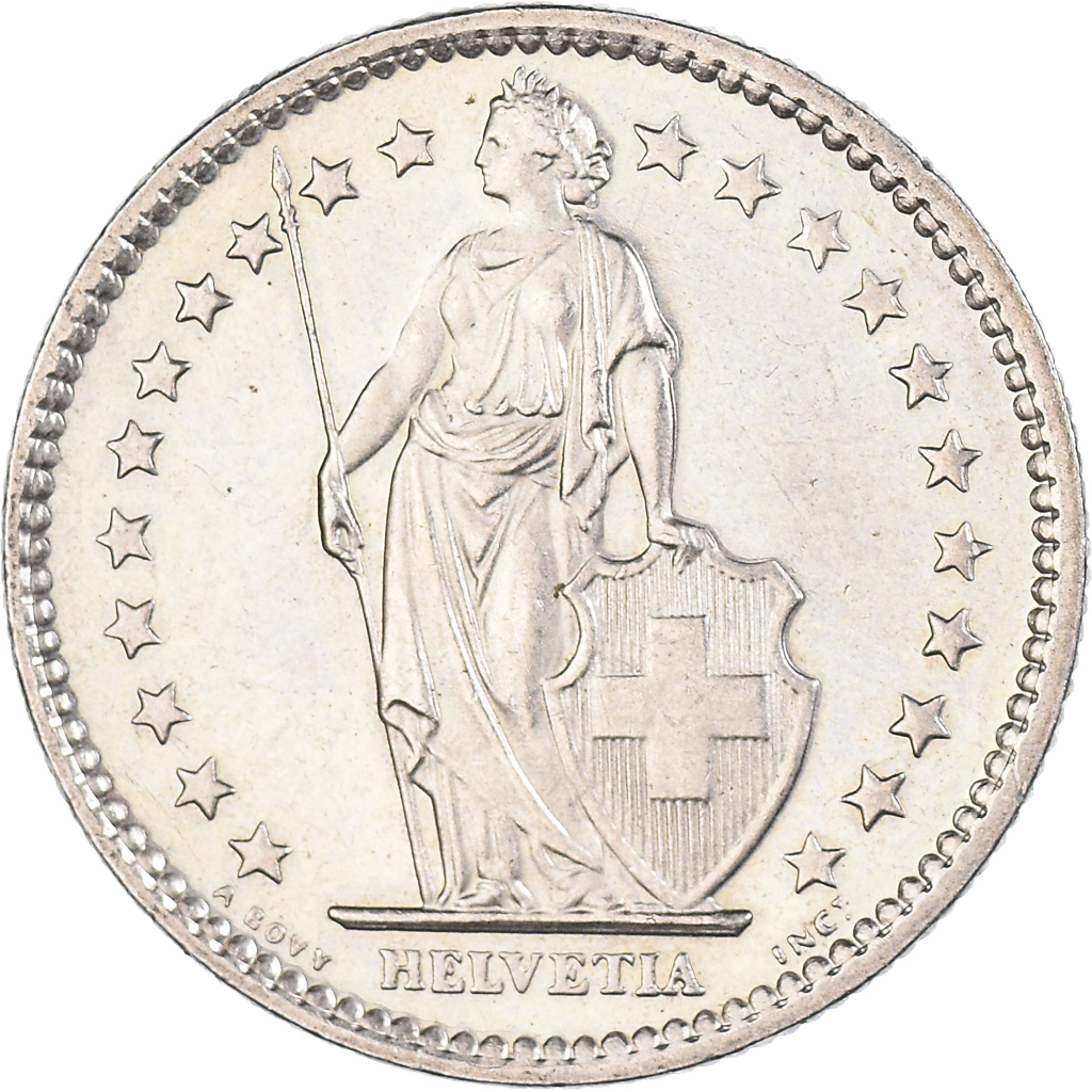 Moneda, Suiza, 2 Francs, 1980