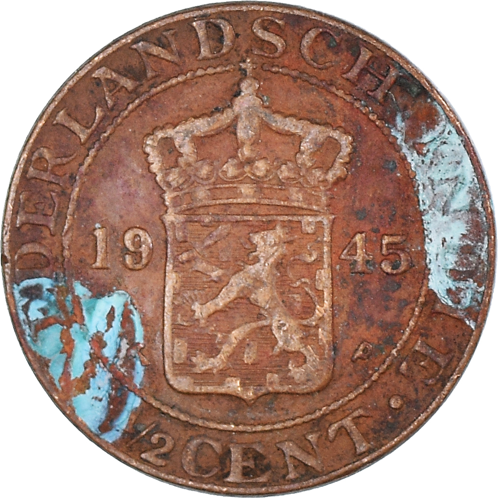 Coin, Netherlands, 2-1/2 Cents, 1945