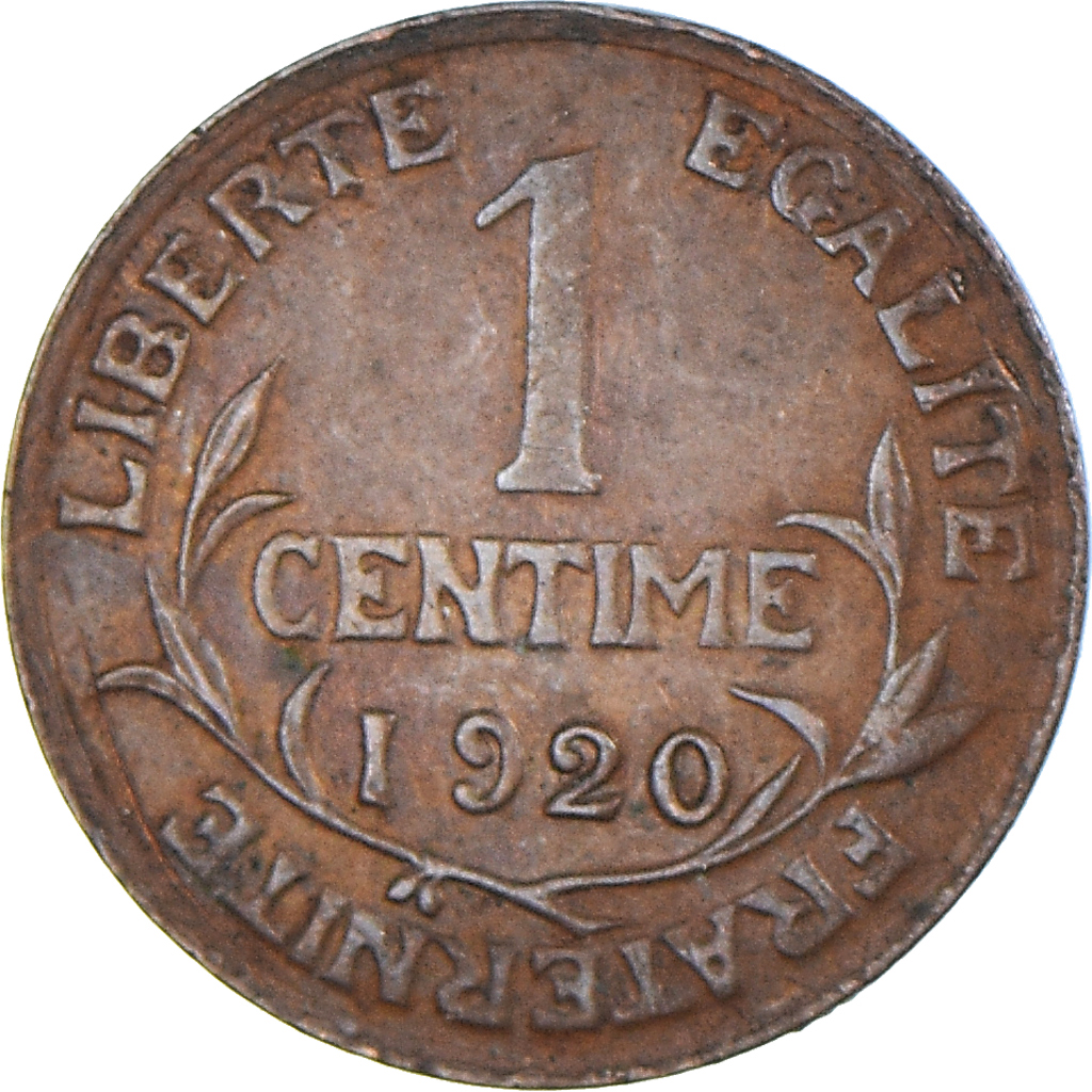 Moneda, Francia, Centime, 1920