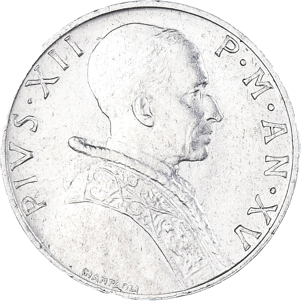 Coin, VATICAN CITY, 5 Lire, 1953