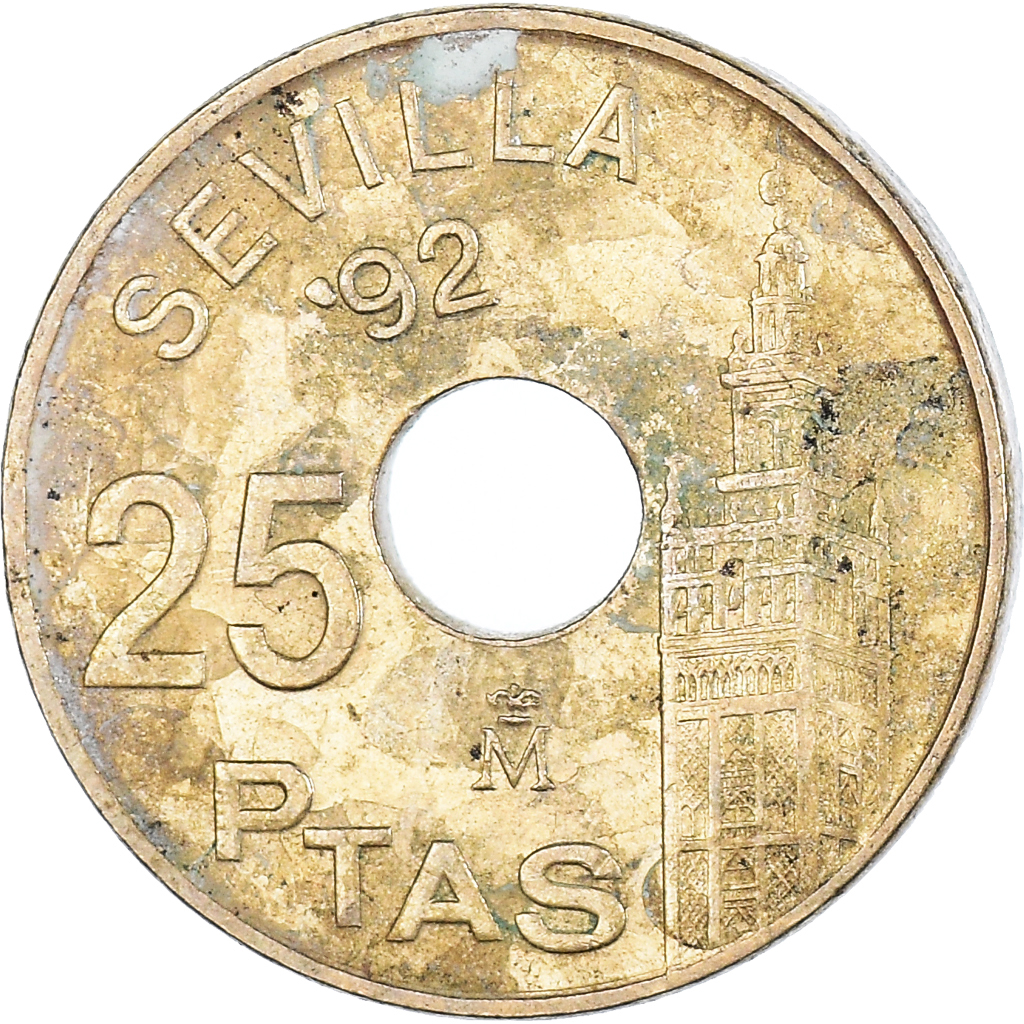 Moneda, España, 25 Pesetas, 1992