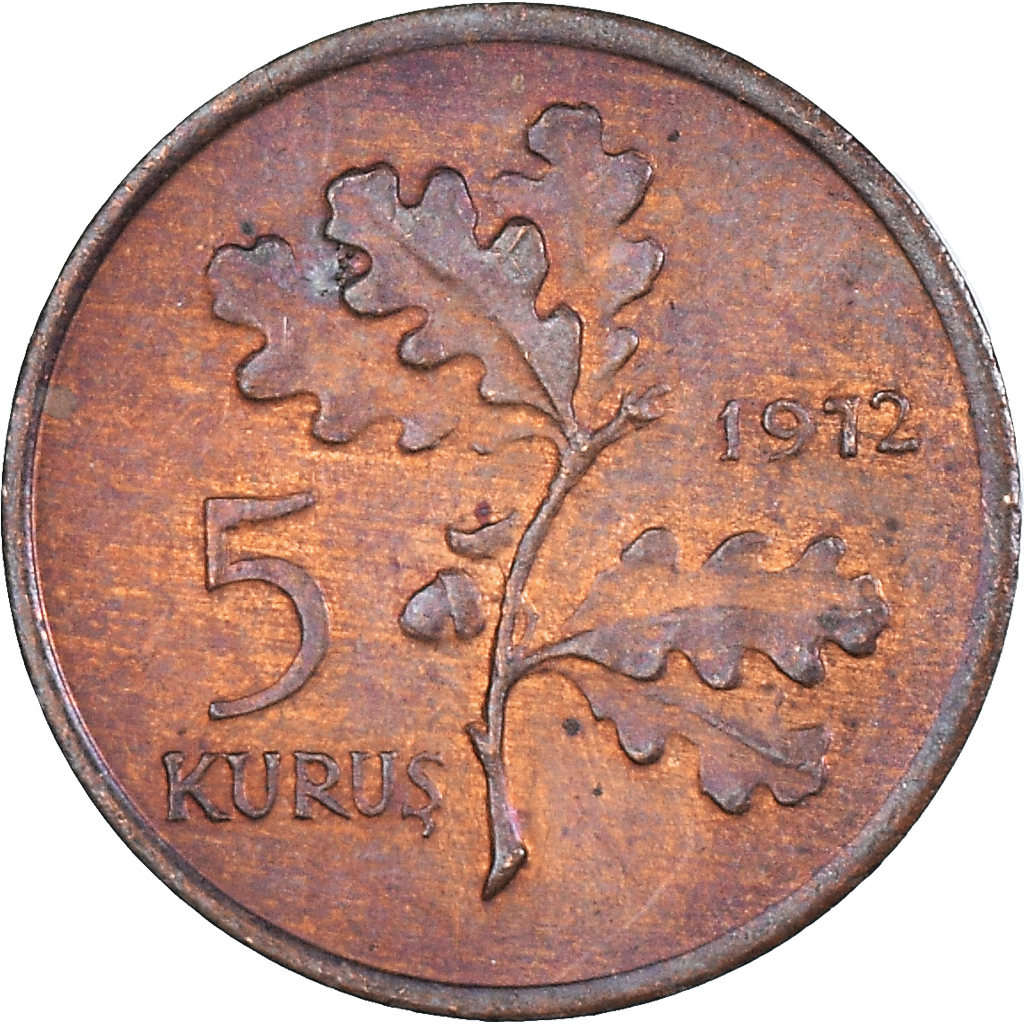 Moneda, Turquía, 5 Kurus, 1972