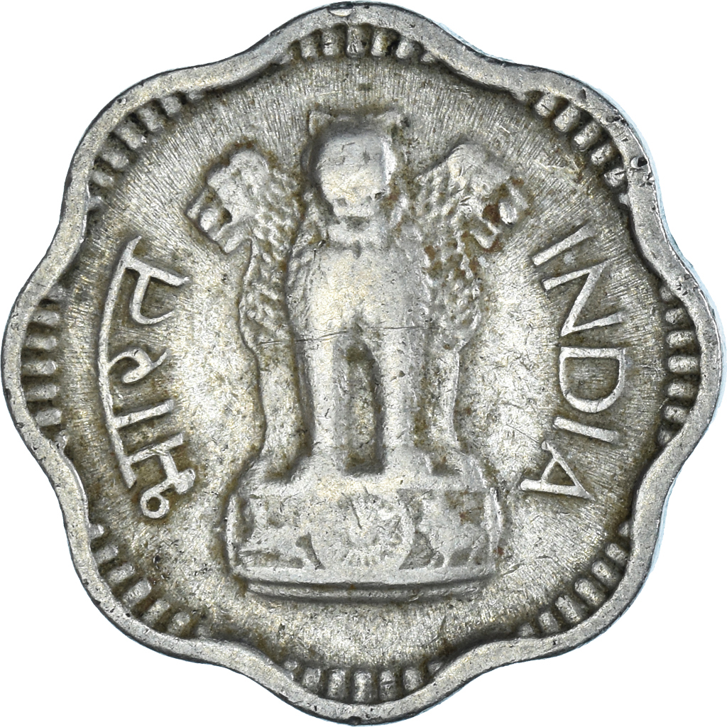 Coin, INDIA-REPUBLIC, 10 Naye Paise, 1957, Calcutta, , Copper-nickel