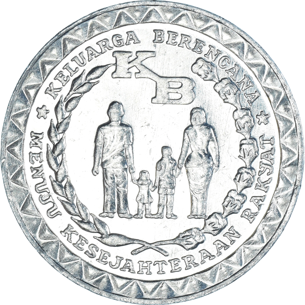 Moneda, Indonesia, 5 Rupiah, 1979, EBC+, Aluminio, KM:43