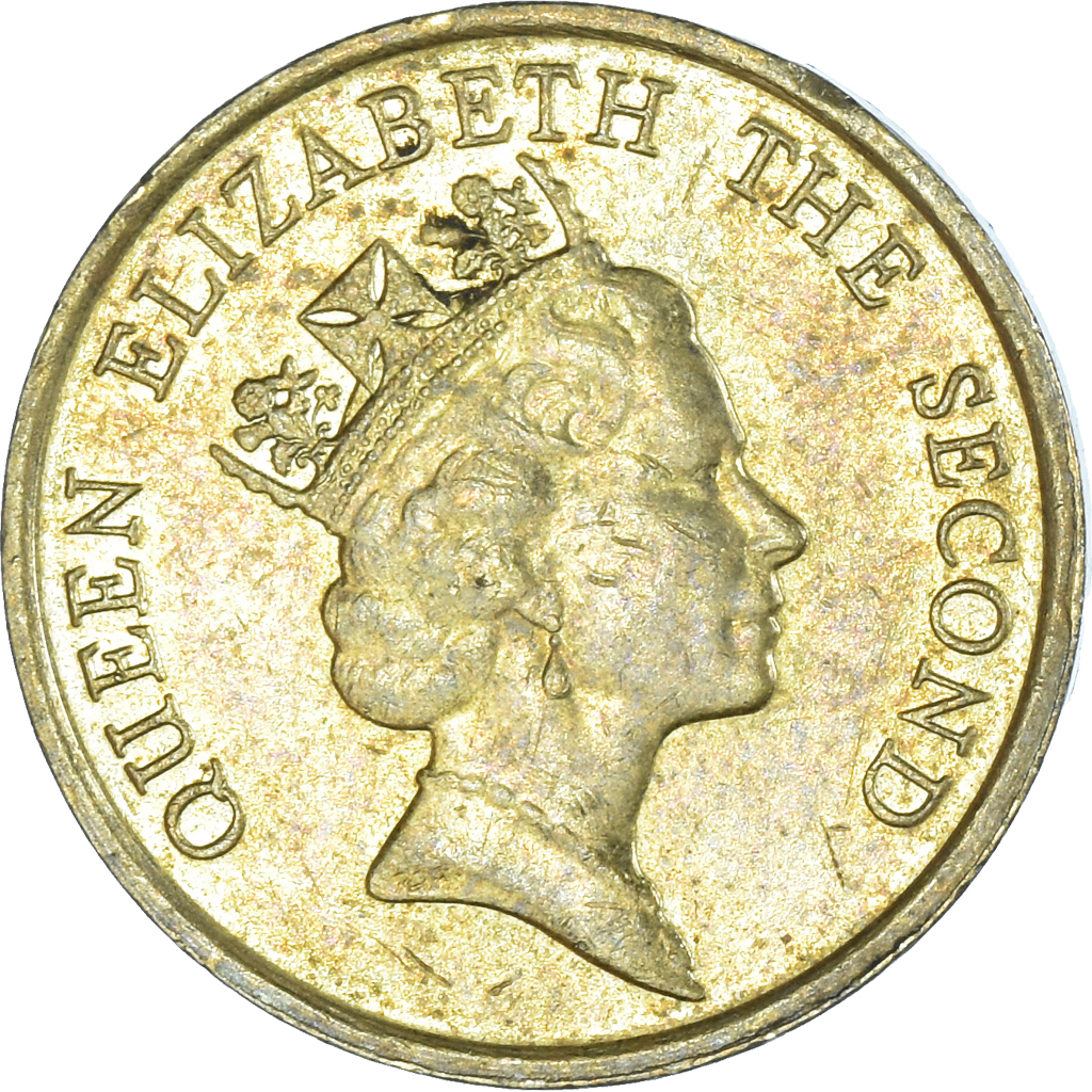 Moneda, Hong Kong, Elizabeth II, 10 Cents, 1985, Royal Mint, MBC+, Níquel -