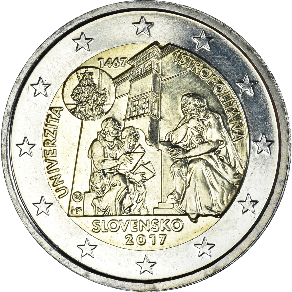 Slowakei, 2 Euro, Université Istropolitana, 2017, Kremnica, UNZ, Bi-Metallic