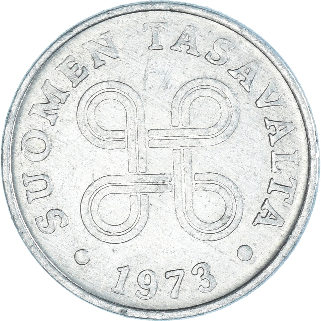 Moneda, Finlandia, Penni, 1973, Helsinki, EBC+, Aluminio, KM:44a