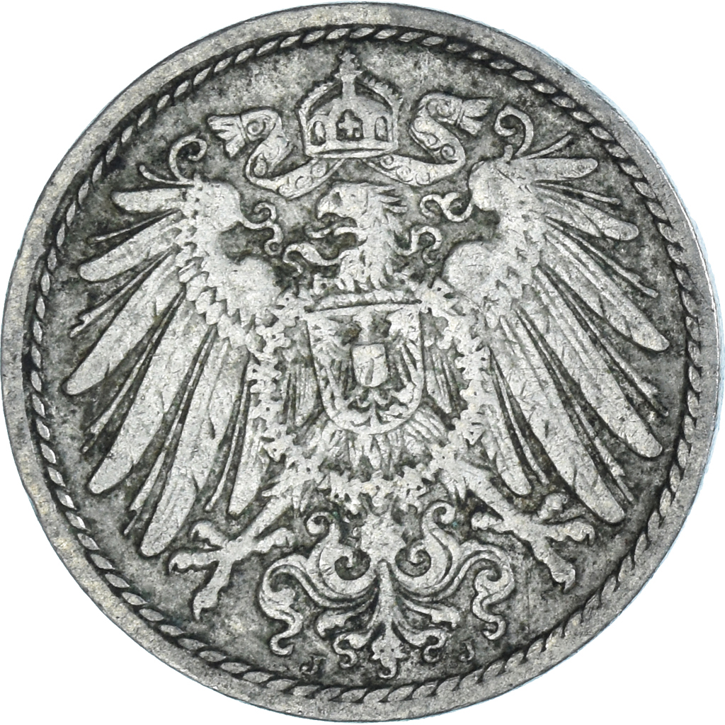 Coin, GERMANY - EMPIRE, Wilhelm II, 5 Pfennig, 1901, Hambourg, 