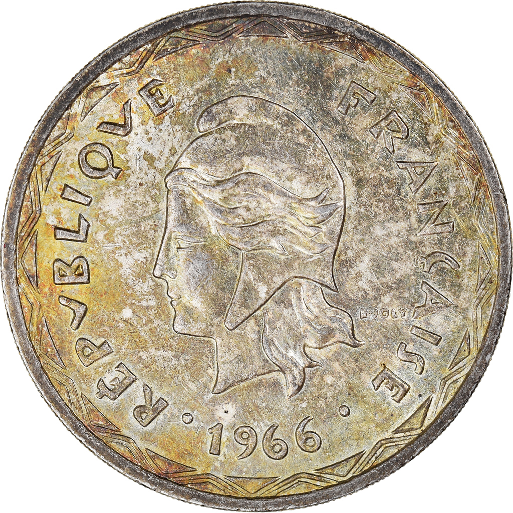 Coin, New Hebrides, 100 Francs, 1966, Paris, , Silver, KM:1, Lecompte:59