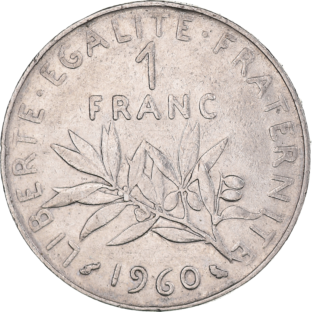 Coin, France, Semeuse, Franc, 1960, Paris, , Nickel, KM:925.1