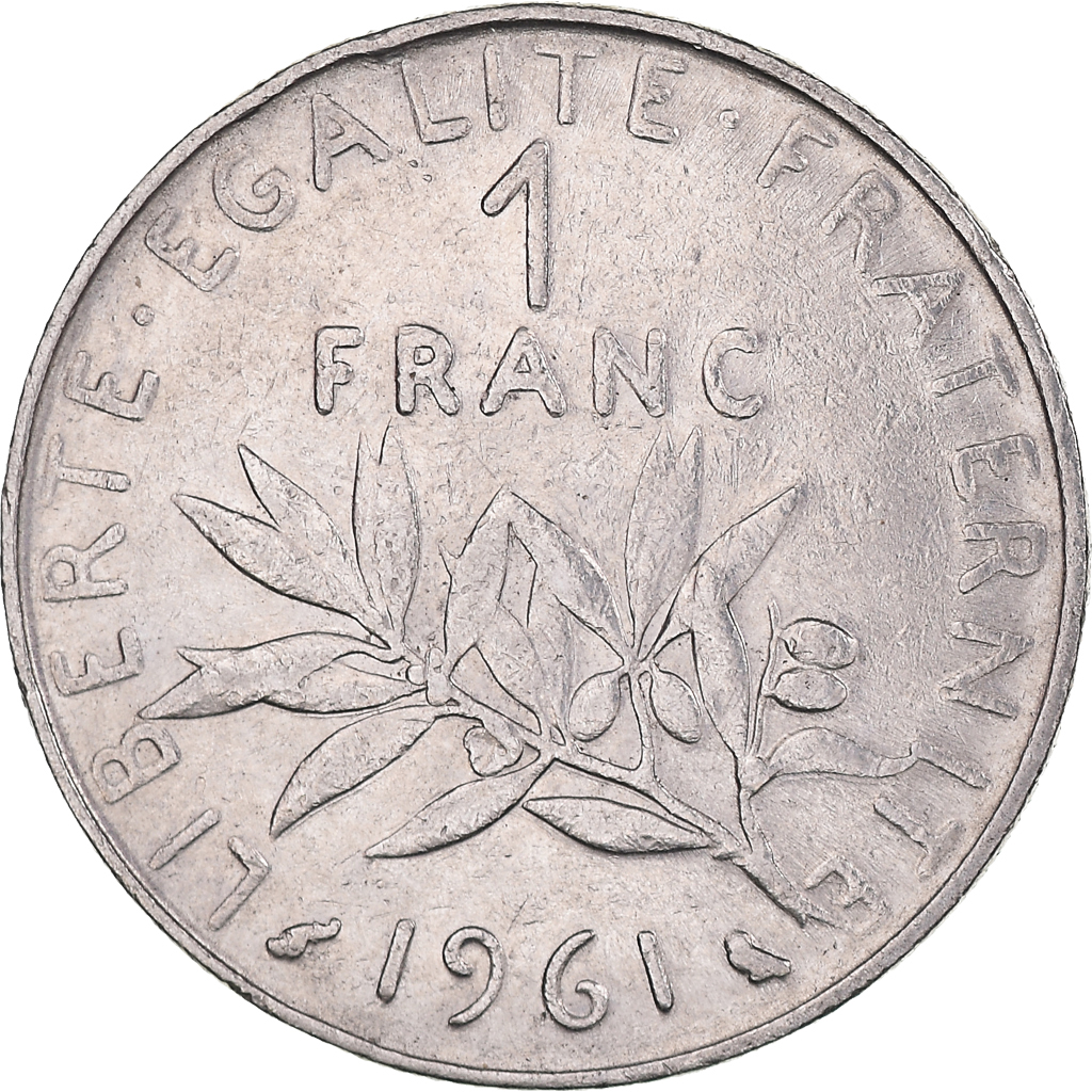 Coin, France, Semeuse, Franc, 1961, Paris, , Nickel, KM:925.1